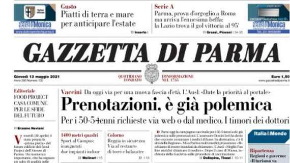 Gazzetta di Parma: "Con la Lazio prova d'orgoglio ma arriva l'ennesima beffa"