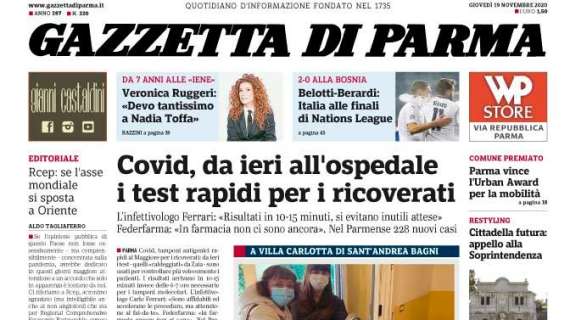 Gazzetta di Parma: "Belotti-Berardi: Italia alle finali di Nations League"