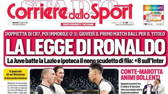 Corriere dello Sport sulla Juve: "La legge di Ronaldo"