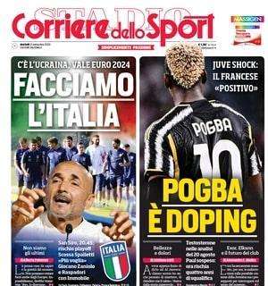 Il Corriere dello Sport in prima pagina: "Facciamo l'Italia. Pogba, è doping"