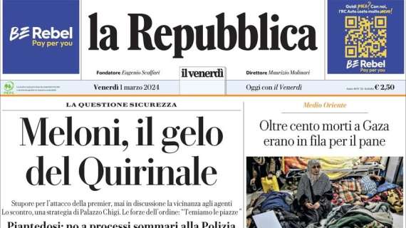 La Repubblica: "Ibrahimovic e Cardinale, scossa al Milan: 'È ora di cambiare'"
