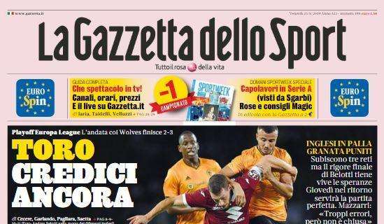 La Gazzetta dello Sport in apertura: "Juve, cassa per Icardi"