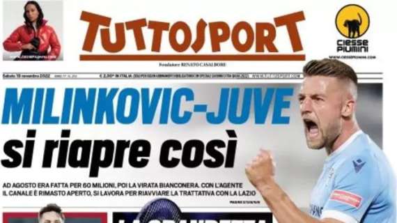 Tuttosport in  prima pagina: "Milinkovic-Juve si riapre così"