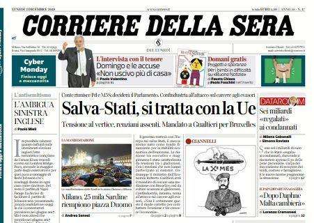 Il Corriere della Sera: "Milan, ci pensa la difesa"