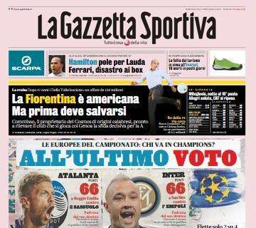 La Gazzetta dello Sport: "All'ultimo voto"