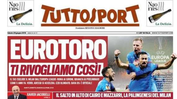 Tuttosport ricorda il Parma: "EuroToro, ti rivogliamo così! Come 5 anni fa"