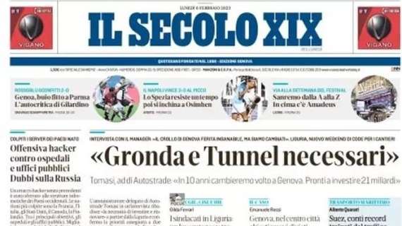 Il Secolo XIX: "Genoa, buio fitto a Parma. E Gilardino fa autocritica"