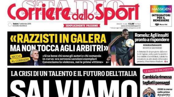 Corriere dello Sport: "Salviamo Chiesa"