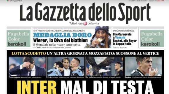 La Gazzetta dello Sport: "Inter mal di testa. Gervinho torna e il Parma è 6°"