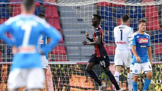 Serie A, tris della Samp col Cagliari. Beffa finale per il Napoli a Bologna
