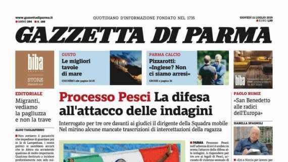 Gazzetta di Parma: "Pizzarotti: Inglese? Non ci siamo arresi"