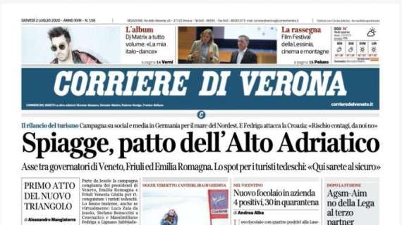 Corriere di Verona: "Hellas travolgente col Parma, l’Europa è più vicina"