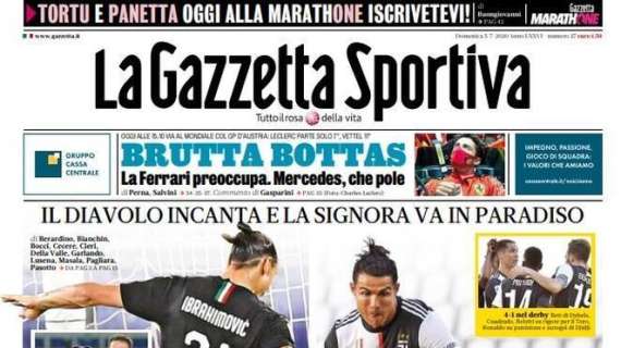 La Gazzetta dello Sport: "Il Milan scatta, la Juve scappa"