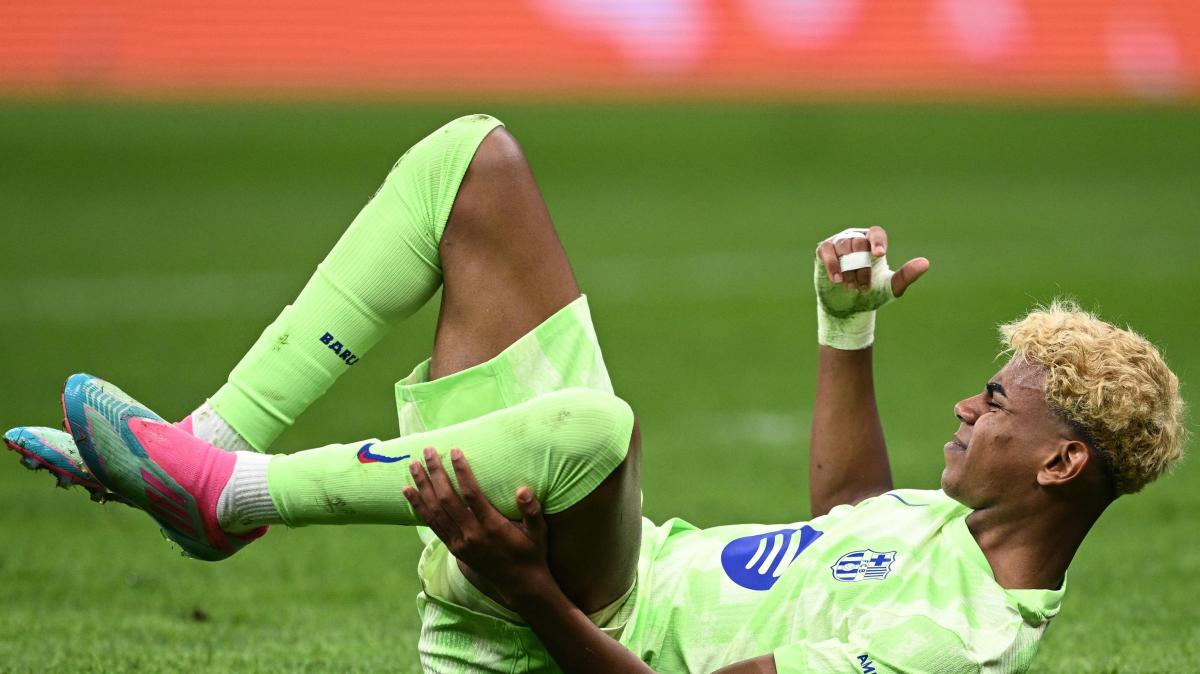 Barcellona, infortunio per Lamine Yamal calciando il rigore: le sue condizioni 