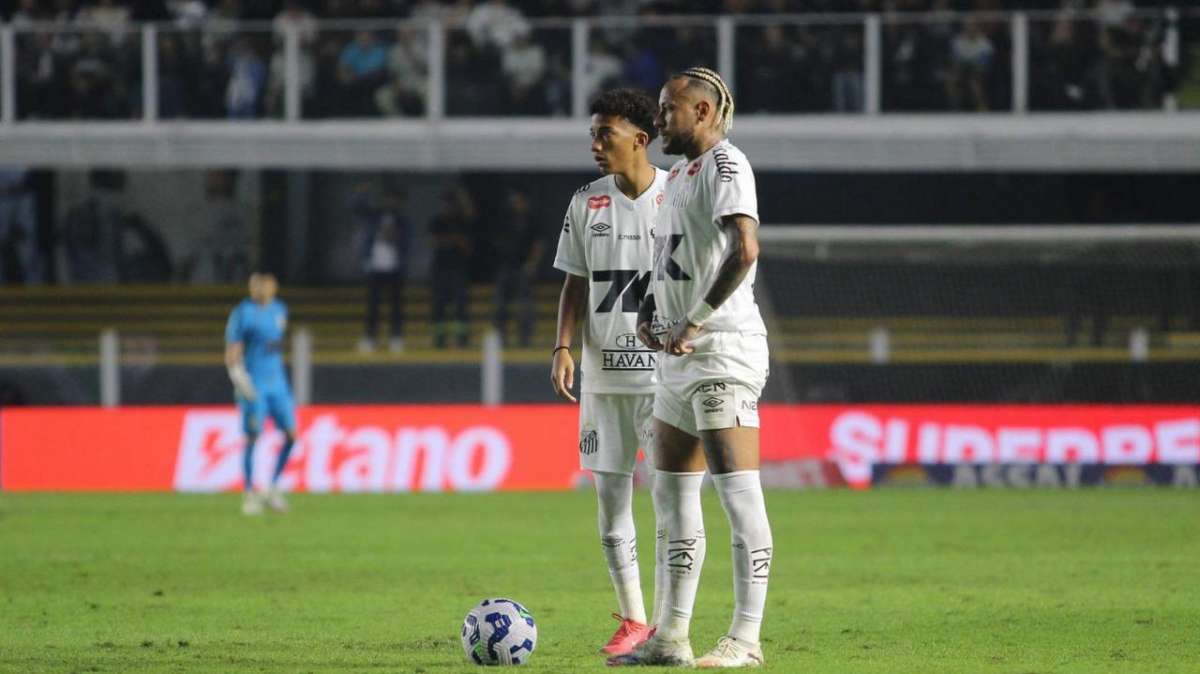 Neymar e Robinho JR, calciatori del Santos (imago)