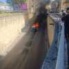 Paura a Perugia per un'auto che è andata a fuoco in strada vicino alla stazione