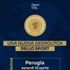 “Perugia Sport Geopolitics Summit 2026, una nuova geopolitica dello sport”: appuntamento il 10 aprile alla Sala dei Notari 