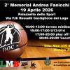 Domenica a Castiglione del Lago ci sarà la seconda edizione del “Memorial Andrea Fanicchi” di basket