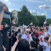 Festa per l'accoglienza della Sir al ritorno a Perugia con la Champions League 