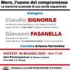 “Moro, l’uomo del compromesso”: a Perugia ne parlano l'ex ministro Claudio Signorile e Giovanni Fasanella con Arianna Sorrentino