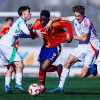 Il grifone Matteo Plaia in campo da titolare in Spagna con la nazionale azzurra Under 19