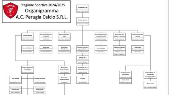 Definito l'organigramma del Perugia Calcio targato Javier Faroni: non mancano le novità