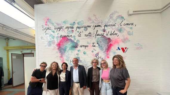 Al "Volta" di Piscille scoperti i murales in memoria di Pierluigi e Leonardo: tanta la commozione