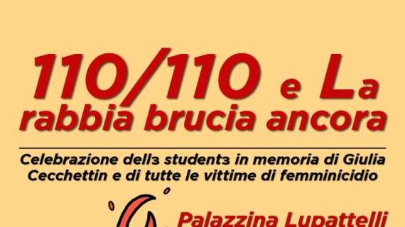 ”110/110 e la rabbia brucia ancora": all'Università per Stranieri di Perugia ci si ritrova domani