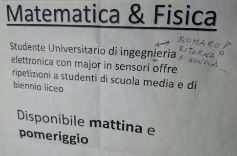 Ma voi fareste prendere a vostro figlio ripetizioni da uno che si presenta così?