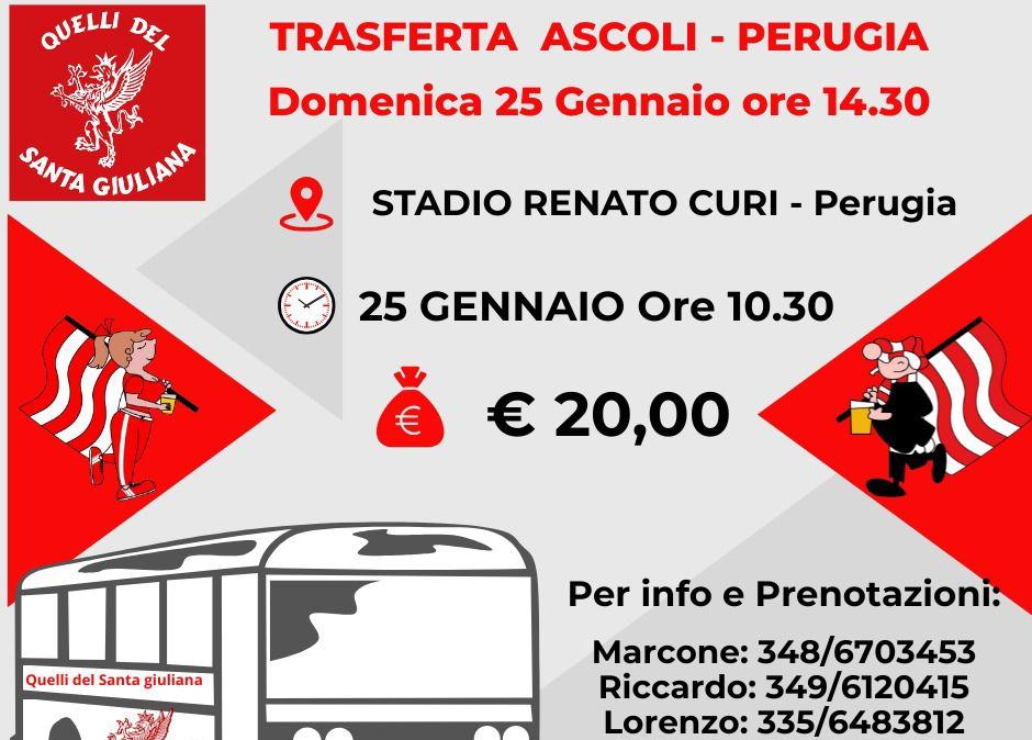 Il gruppo "Quelli del Santa Giuliana" organizza la trasferta ad Ascoli: 20 euro il prezzo