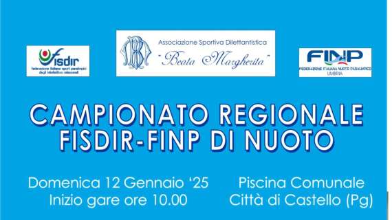 Domenica a Città di Castello i campionati di nuoto FISDIR