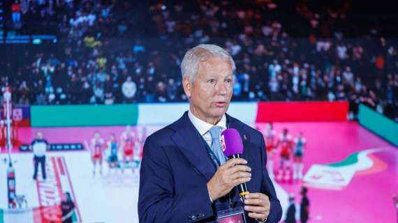 Il presidente della Lega Pallavolo Serie A femminile Mauro Fabris oggi ad Assisi