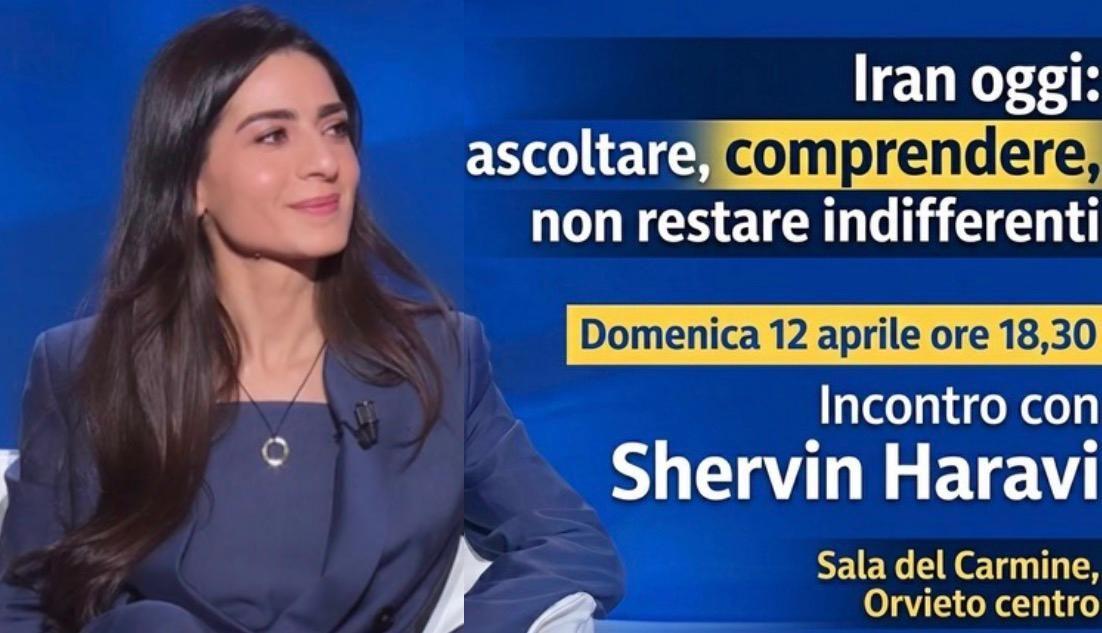 L'attivista iraniana Shervin Haravi in Umbria: questa domenica l'incontro al al Teatro del Carmine di Orvieto