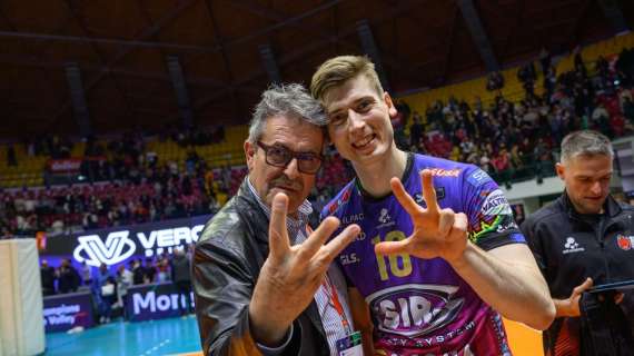 Così la vittoria della Sir Perugia ieri con Monza nella trasferta di Champions League