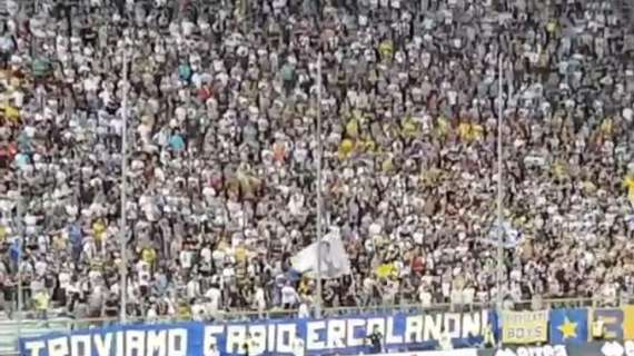 Atenzioni da tutta Italia per Fabio Ercolanoni! Lo striscione dei tifosi del Parma