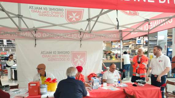 E' ripartita oggi la campagna "Salute in Piazza" del Corpo Italiano di Soccorso dell’Ordine di Malta insieme ad Afas