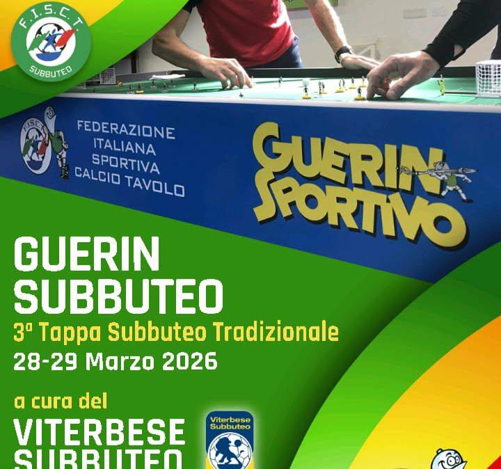 Il 28 e 29 marzo a Vitorchiano la tappa del Guerin Subbuteo: in gara anche Marco Perotti