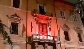 Palazzo Donini a Perugia domani sarà illuminato di rosso per la giornata del Donatore di Sangue