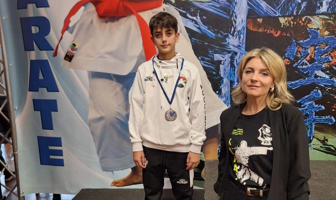 Per il baby Marco un secondo posto nell'Under 14 kata all'Open San Marino di karate