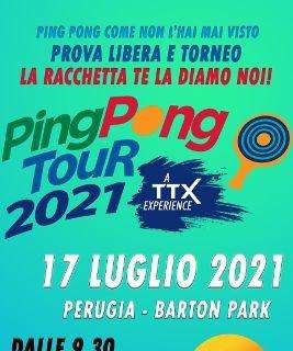 Domani a Perugia la tappa umbra del Ping Pong Tour 2021
