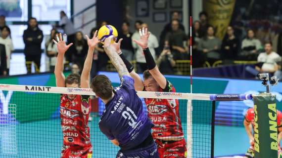 La Sir Susa Vim Perugia vince (3-1) anche a Monza e rimane in vetta alla classifica della Superlega di volley maschile