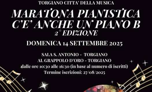 Ecco la "Maratona pianistica c'è anche un piano B"? Sarà a Torgiano il 14 settembre, diretta da Marcella Scarponi
