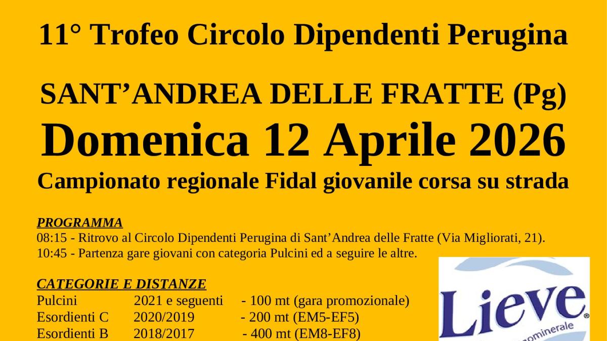 Domenica a Perugia ecco la "ChocoRun" per grandi e bambini: è la gara del Circolo Dipendenti Perugina