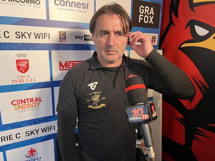 "Per 70 minuti un ottimo Perugia, poi niente: ora avremo due partite e poi aspettiamo degli innesti dal mercato"