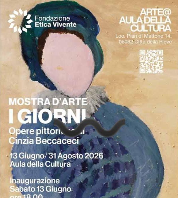 Dal 13 giugno al 31 agosto a Città della Pieve in mostra le opere di Cinzia Beccaceci