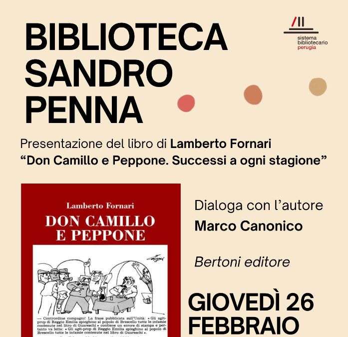 La presentazione a Perugia del libro di Lamberto Fornari "Don Camillo e Peppone; successi a ogni stagione" 