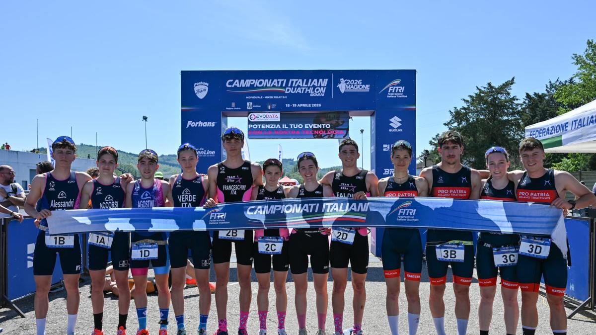 All'Autodromo di Magione assegnati i titoli italiani Mixed Relay di Duathlon della Fitri 