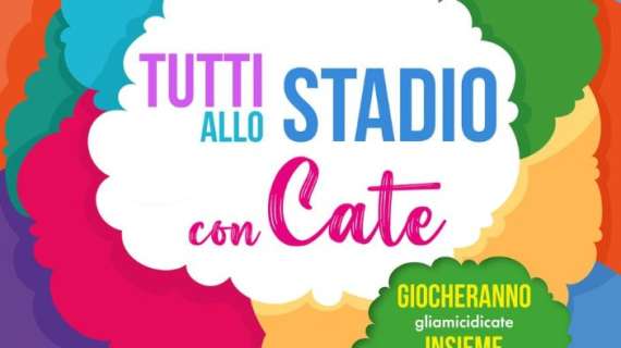 Il 9 giugno "Tutti allo stadio con Cate": appuntamento a Gubbio 