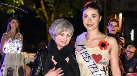 Monica da Marsciano alla vittoria nel concorso "Miss Tela Dipinta" ed ora pronta per nuove frontiere