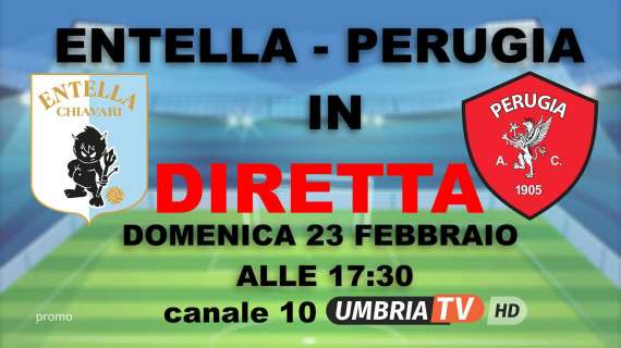 Domenica la partita Virtus Entella-Perugia in diretta su UmbriaTV